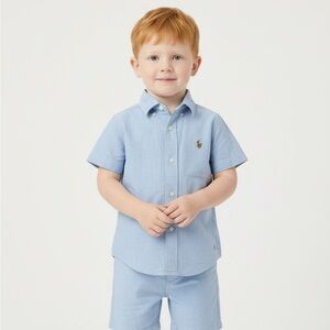 Ralph Lauren Sky Blue Kids Button-Down Shirt